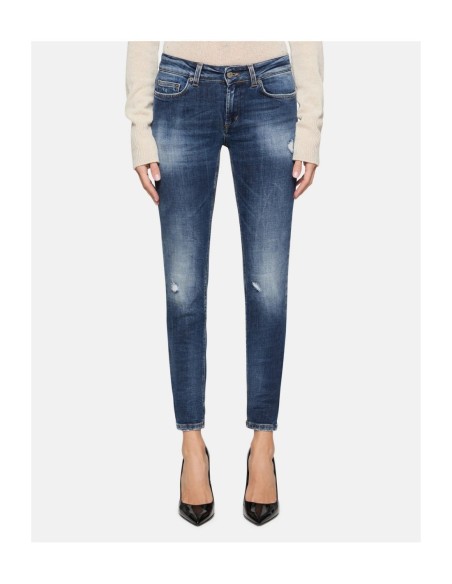 Jeans bleu usé Dondup femme