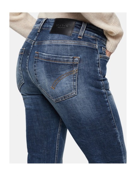 Jeans bleu usé Dondup femme