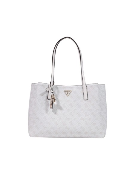 Grand sac femme Guess blanc zip elegant
