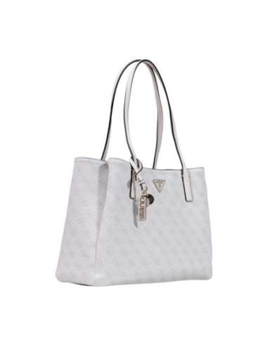 Grand sac femme Guess blanc zip elegant