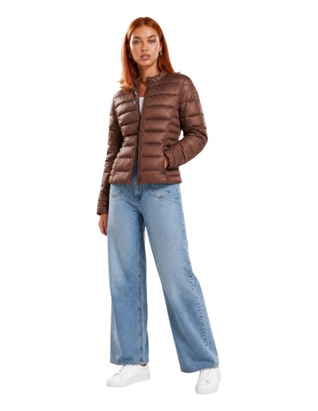 Veste marron motif embossé | Guess