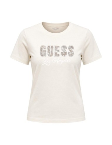 T-shirt beige femme Guess