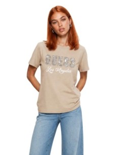 T-shirt Guess femme beige