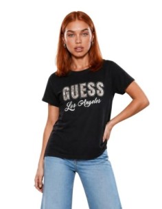 T-shirt Guess noir femme script