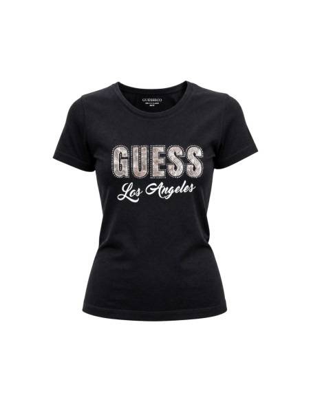 T-shirt Guess noir femme script