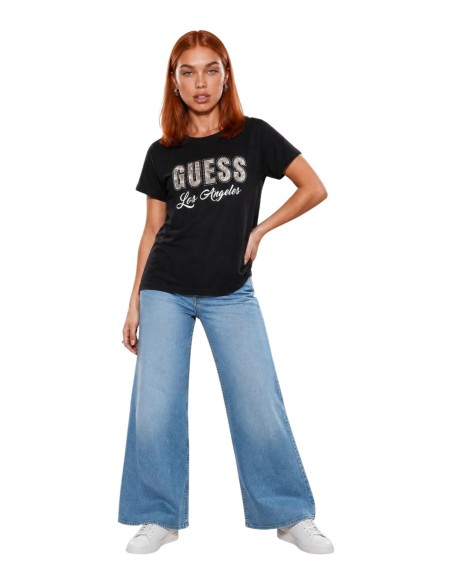 T-shirt Guess noir femme script