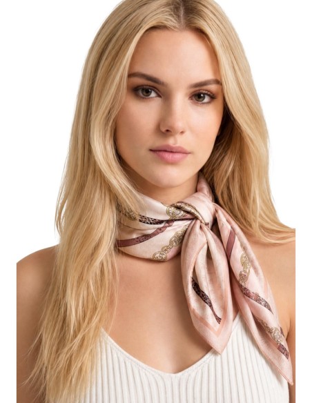 Écharpe Guess femme rose imprimée