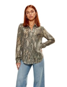 Blouse Guess femme beige imprimée