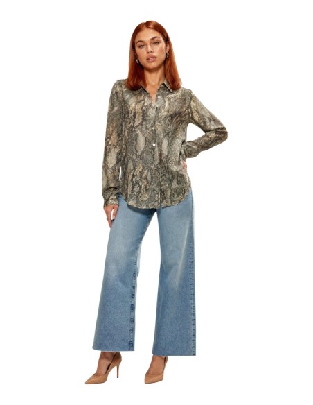 Blouse Guess femme beige imprimée