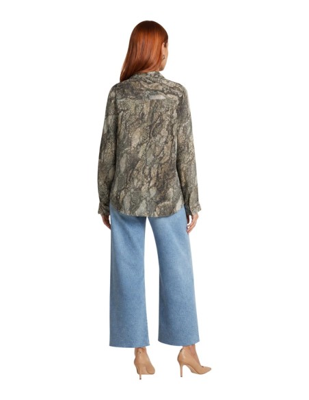 Blouse Guess femme beige imprimée