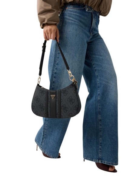 Mini sac gris imprimé au format compact | Guess