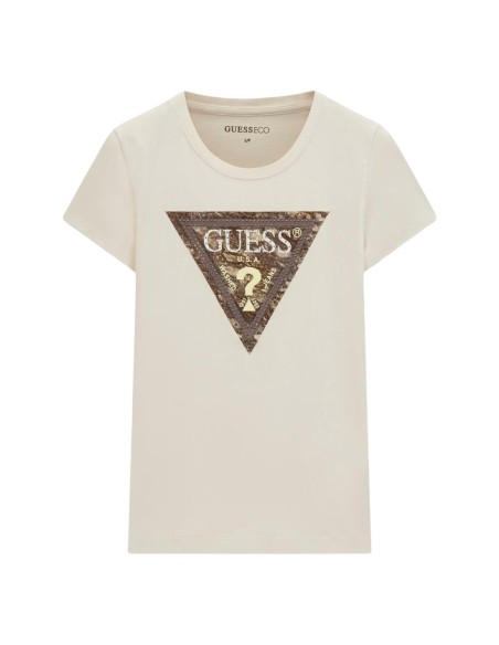 T-shirt Guess blanc femme imprimé