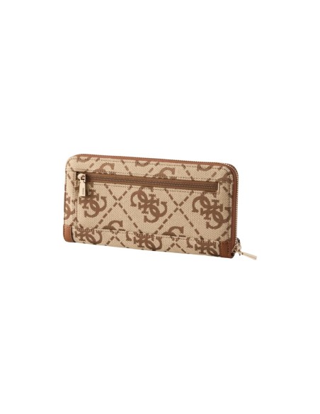 Portefeuille femme beige imprimé Guess