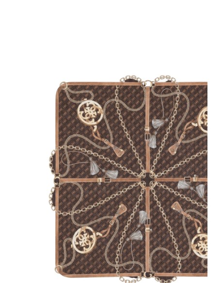 Écharpe Guess marron imprimée femme