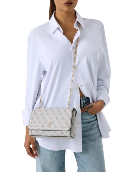 Sac blanc bandoulière rabat | Guess