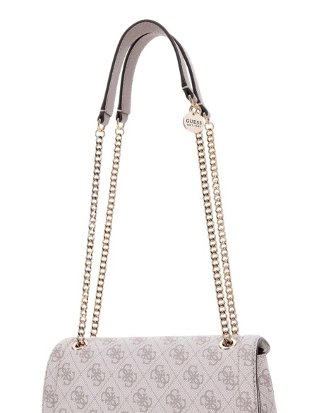 Sac blanc bandoulière rabat | Guess
