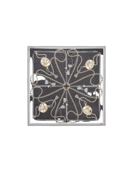 Écharpe Guess femme noire imprimée