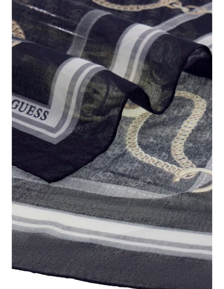 Écharpe Guess femme noire imprimée