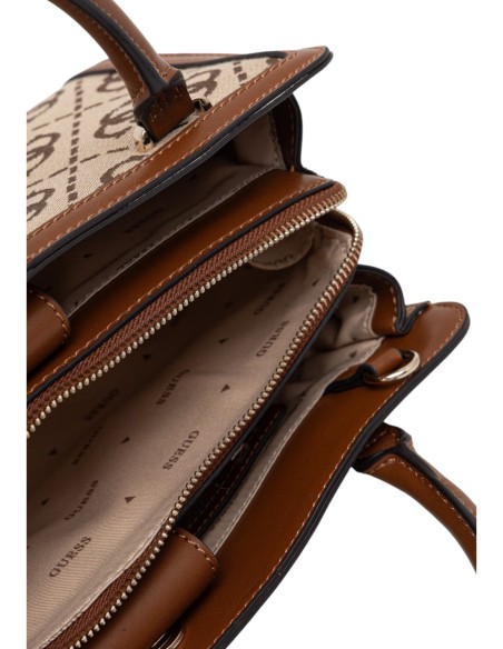 Sac marron imprimé Guess femme
