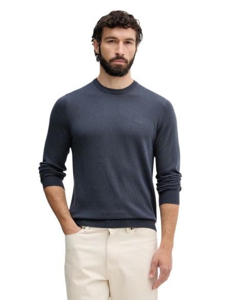 Pull bleu laine et soie | Guess