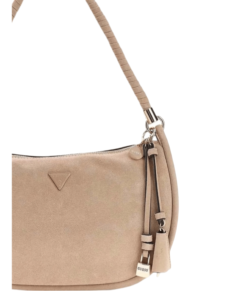 Sac hobo beige en cuir souple et élégant | Guess