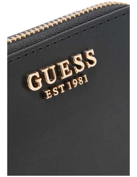 Portefeuille Guess noir zip raffiné