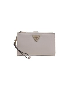 Portefeuille Guess Laurel II beige double zip