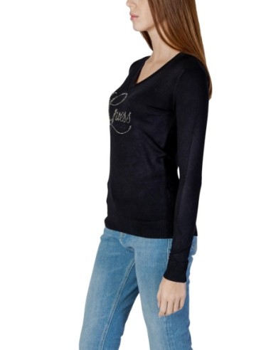 Pull Guess noir détails lumineux
