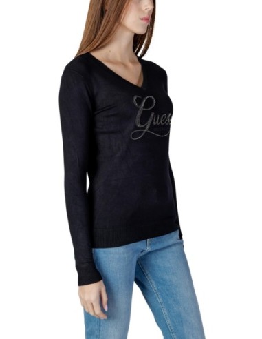 Pull Guess noir détails lumineux