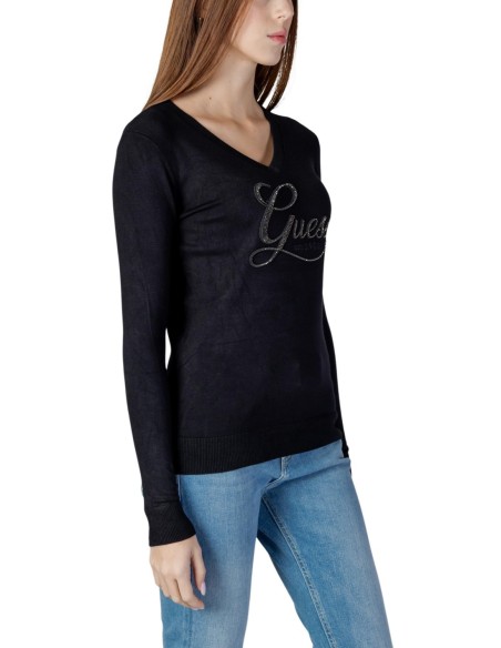Pull Guess noir détails lumineux