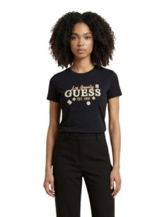 T-shirt noir imprimé | Guess