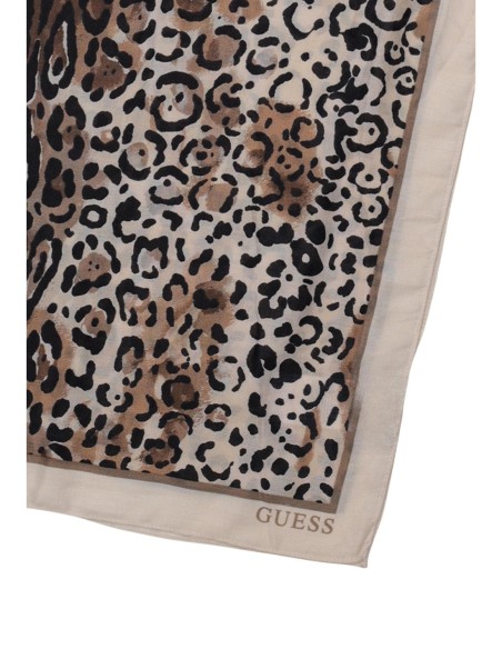 Écharpe femme beige léopard Guess