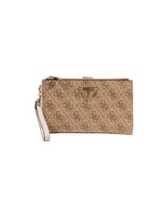 Portefeuille beige imprimé Guess femme