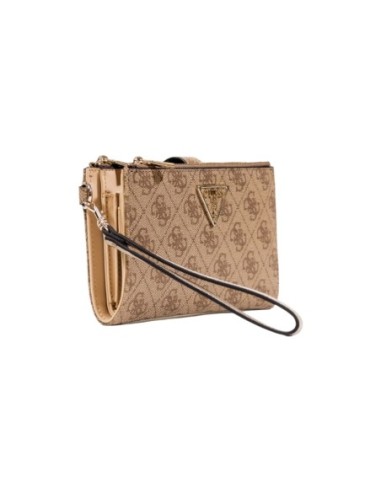 Portefeuille beige grand format imprimé | Guess