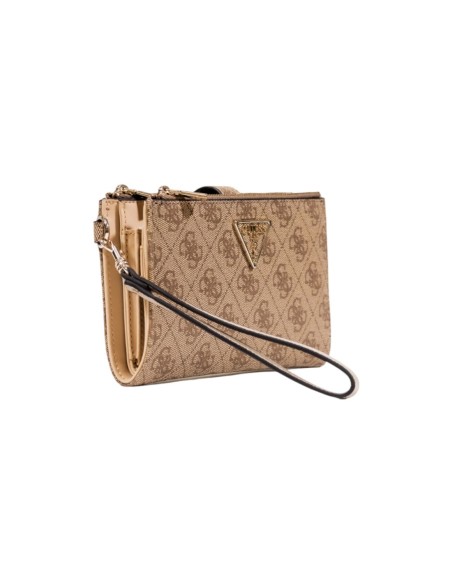 Portefeuille beige grand format imprimé | Guess