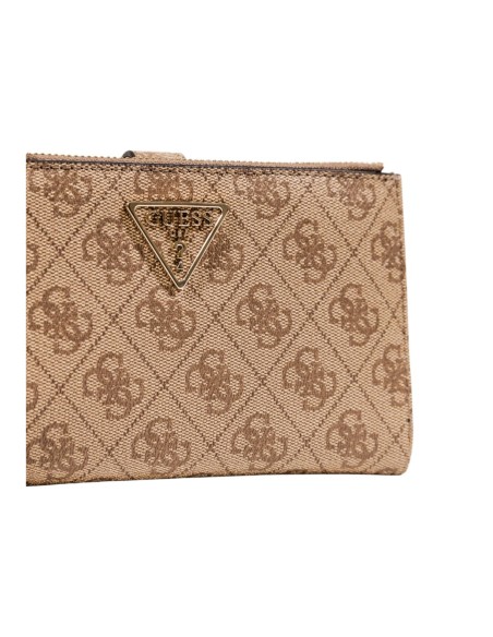 Portefeuille beige imprimé Guess femme