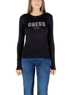Pull noir imprimé Guess femme