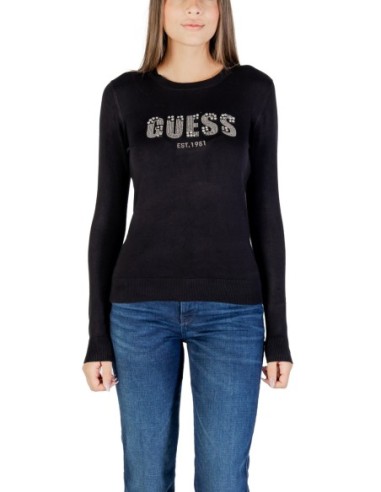 Pull noir imprimé Guess femme