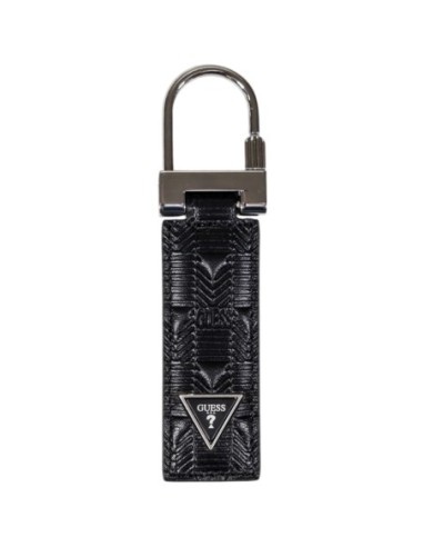 Porte-clés cuir noir Guess homme