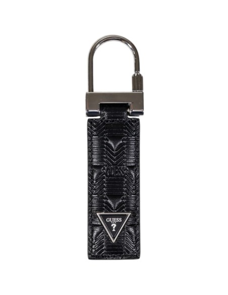 Porte-clés cuir noir Guess homme