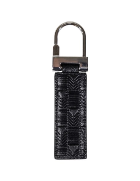 Porte-clés cuir noir Guess homme