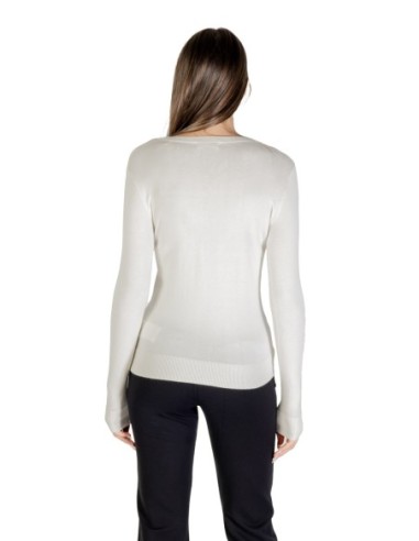 Pull blanc imprimé Guess femme