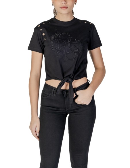T-shirt noir Guess femme