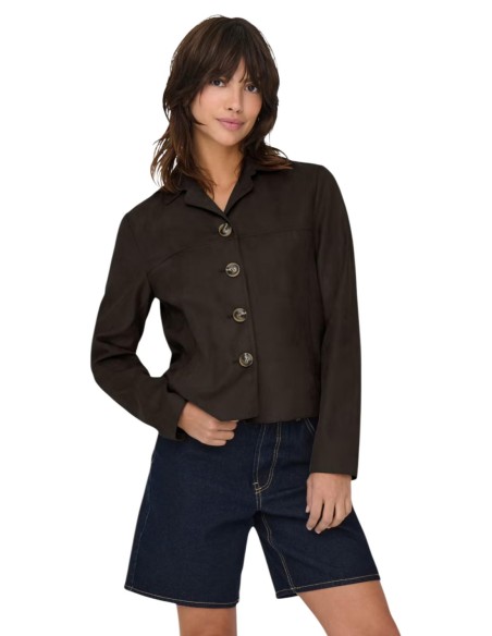 Veste JDY femme marron suédine