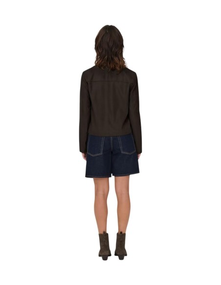 Veste JDY femme marron suédine