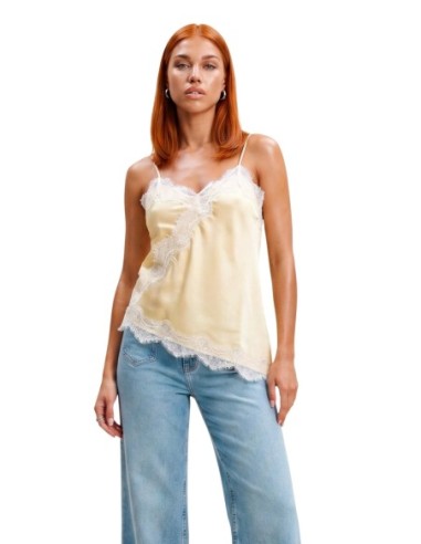 Débardeur JDY femme blanc dentelle