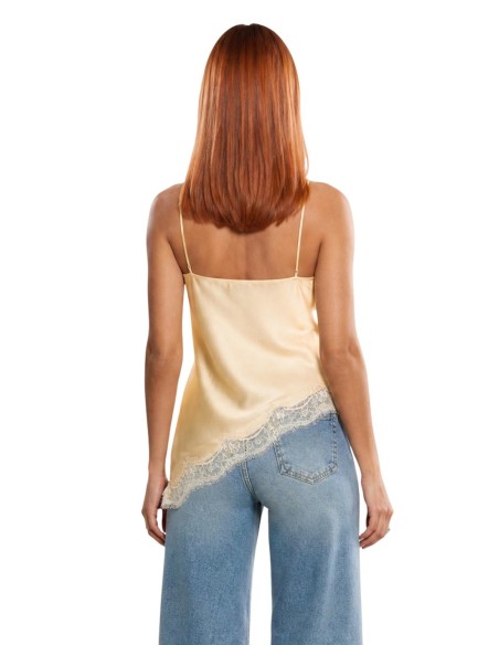 Débardeur JDY femme blanc dentelle