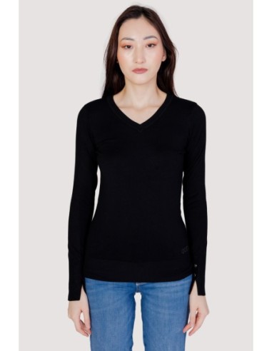 Pull Guess noir col V élégant