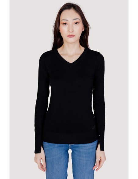 Pull Guess noir col V élégant