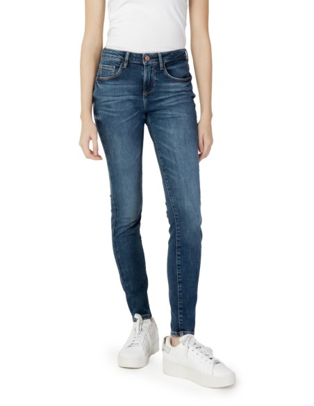 Jeans bleu Guess femme effet usé